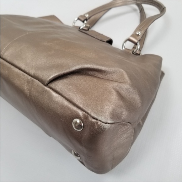 Coach Metallic Bronze Shoulder Bag - Picture 8 of 14